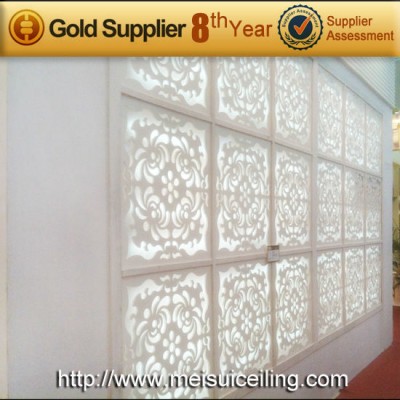 2014 Brazil GRG 3D acoustic hollow out gypsum wall panel& 3D decorative wall paneling for Customize GRG moulding made in China