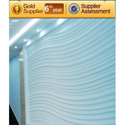 Acoustic GRG 3d gypsum decorative wall panels & decorative wallpaper for interior decoration made by china manufacturer