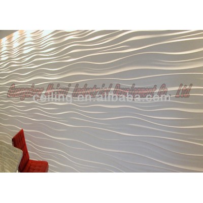 3D wall paneling &modern wall panel & moulding in made of GRG Alpha gypsum power made by manufactured wall panels